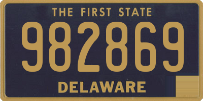 DE license plate 982869