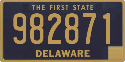 DE license plate 982871