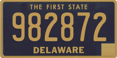 DE license plate 982872