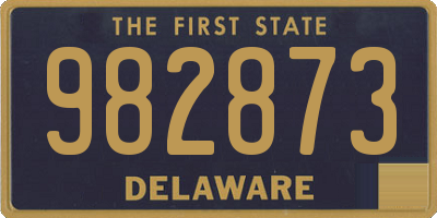 DE license plate 982873