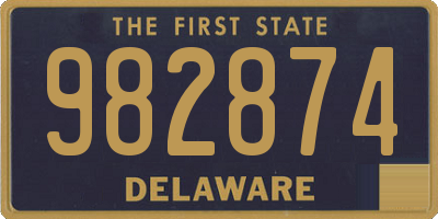 DE license plate 982874