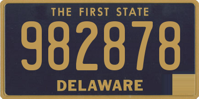 DE license plate 982878