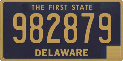 DE license plate 982879