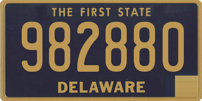 DE license plate 982880