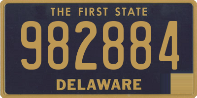 DE license plate 982884