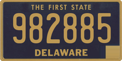 DE license plate 982885