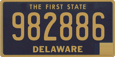 DE license plate 982886