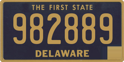 DE license plate 982889