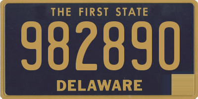 DE license plate 982890