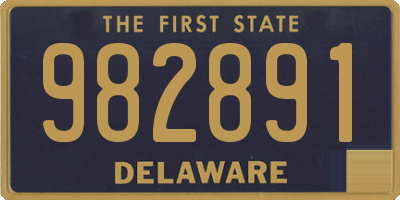 DE license plate 982891