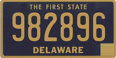 DE license plate 982896