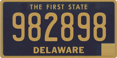 DE license plate 982898