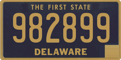 DE license plate 982899