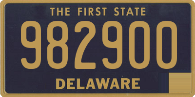 DE license plate 982900