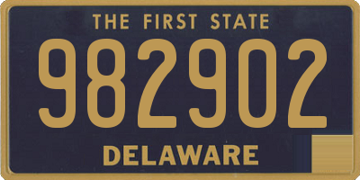 DE license plate 982902