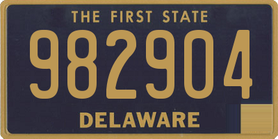 DE license plate 982904