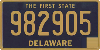 DE license plate 982905