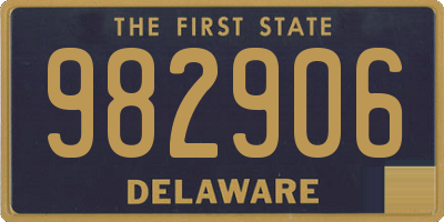 DE license plate 982906