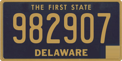 DE license plate 982907