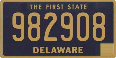 DE license plate 982908