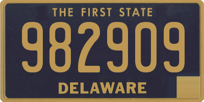 DE license plate 982909