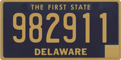 DE license plate 982911