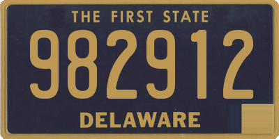 DE license plate 982912