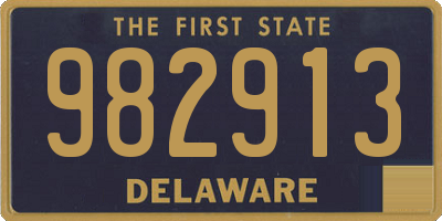 DE license plate 982913