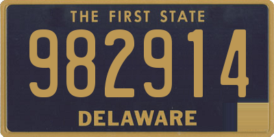 DE license plate 982914