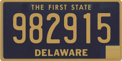 DE license plate 982915