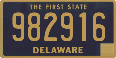 DE license plate 982916