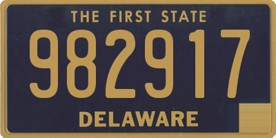 DE license plate 982917