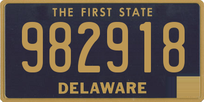 DE license plate 982918