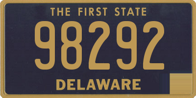 DE license plate 98292