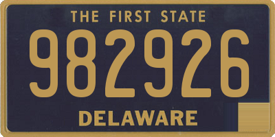 DE license plate 982926