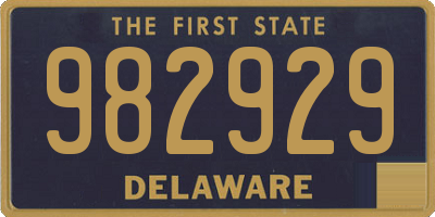 DE license plate 982929