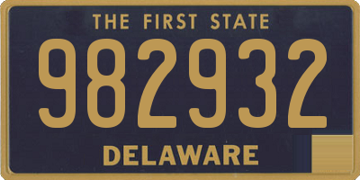 DE license plate 982932