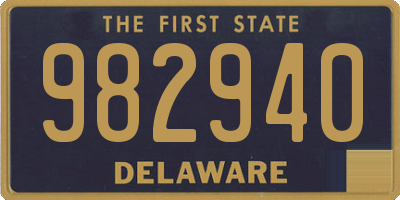 DE license plate 982940