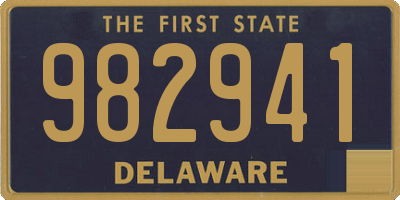 DE license plate 982941