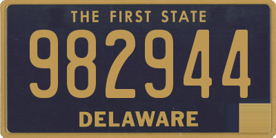 DE license plate 982944