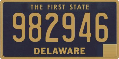 DE license plate 982946