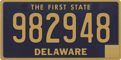 DE license plate 982948