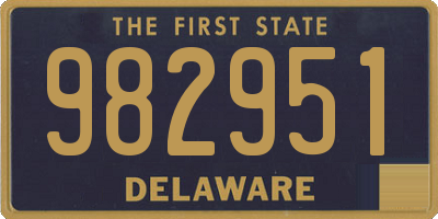 DE license plate 982951