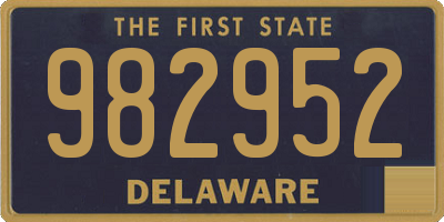 DE license plate 982952