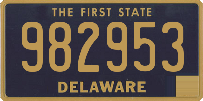 DE license plate 982953