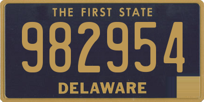 DE license plate 982954