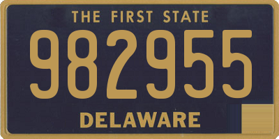 DE license plate 982955