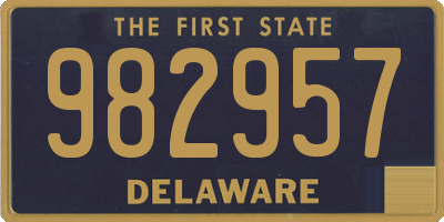 DE license plate 982957