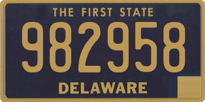 DE license plate 982958