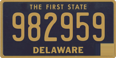 DE license plate 982959